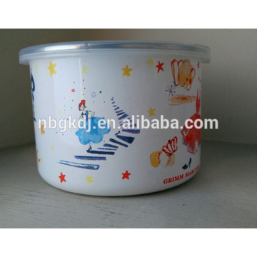 high ice bowl with PE lids &dinnerware wholesale enamel mixing bowl